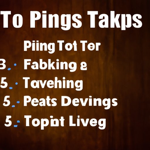 Create List of Top 5 Places to Eat Dinner Tonight