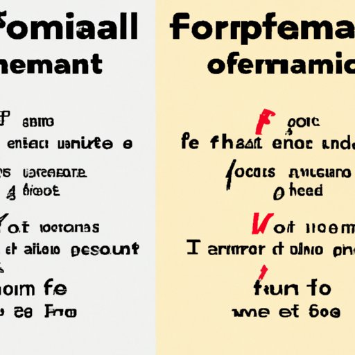 Comparing and Contrasting Informal vs. Formal Writing Styles