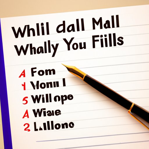 Guide to Writing a Will