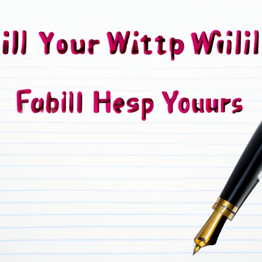 Tips for Writing Wills Effectively